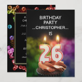 Einen Namen hinzufügen, Einladung zum 26. Geburtst (Vorne/Hinten)