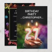 Einen Namen hinzufügen, Einladung zum 27. Geburtst (Vorne/Hinten)