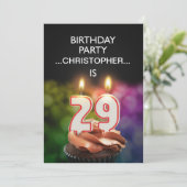 Einen Namen hinzufügen, Einladung zum 29. Geburtst (Stehend Vorderseite)