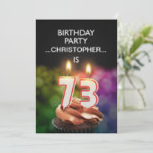 Einen Namen hinzufügen, Einladung zum 73. Geburtst (Stehend Vorderseite)