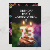 Einen Namen hinzufügen, Einladung zum 73. Geburtst (Vorne/Hinten)