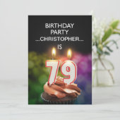 Einen Namen hinzufügen, Einladung zur 79. Geburtst (Stehend Vorderseite)