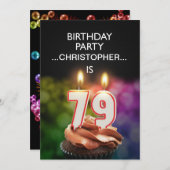 Einen Namen hinzufügen, Einladung zur 79. Geburtst (Vorne/Hinten)