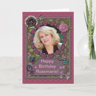 Einen Namen hinzufügen, Fotokarte für einen Geburt Karte