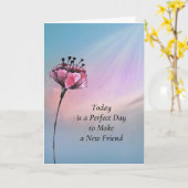 Einen neuen Freund machen Karte (Gelbe Blume)