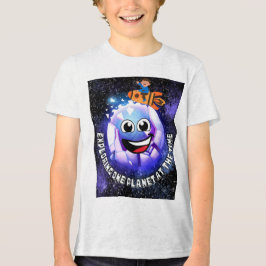 Einen Planeten zu erkunden. Junge in einer Rakete Tri-Blend Shirt