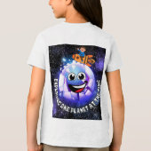 Einen Planeten zu erkunden. Junge in einer Rakete Tri-Blend Shirt (Rückseite)