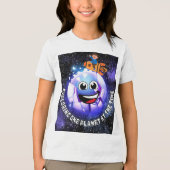 Einen Planeten zu erkunden. Junge in einer Rakete Tri-Blend Shirt (Vorderseite)