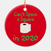 Einen Platz im Jahr 2020 nicht ersparen Keramik Ornament (Hinten)
