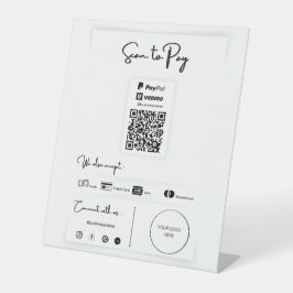 Einen QR-Code bezahlen Sockelschild