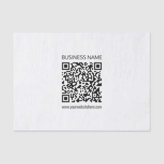 Einen QR-Code für Unternehmen sofort erstellen und Seidenpapier (Vorderseite)