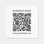 Einen QR-Code für Unternehmen sofort erstellen und Serviette (Vorderseite)