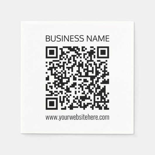Einen QR-Code für Unternehmen sofort erstellen und Serviette (Vorderseite)