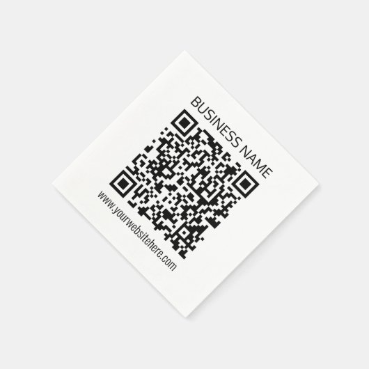 Einen QR-Code für Unternehmen sofort erstellen und Serviette (Ecke)