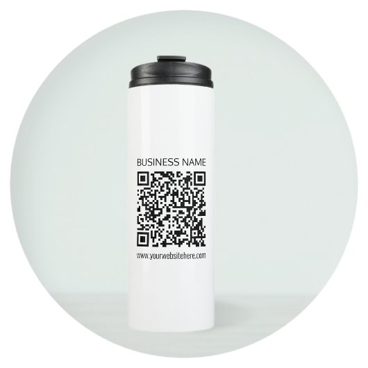 Einen QR-Code für Unternehmen sofort erstellen und Thermosbecher