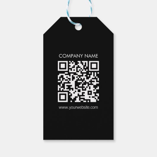 Einen QR-Code sofort erstellen | Modernes, einfach Geschenkanhänger (Rückseite)