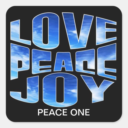 EINEN QUADRATISCHER AUFKLEBER (Vorderseite)