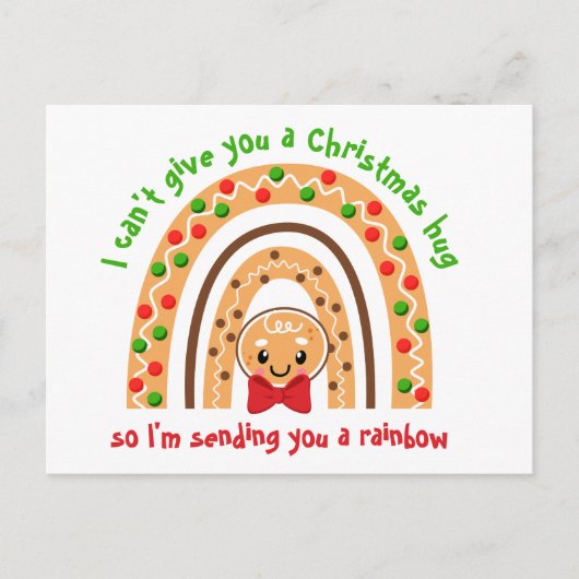 Einen Regenbogen-Lebkuchen zu Weihnachten schicken Postkarte (Vorderseite)