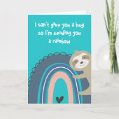 Einen Regenbogenfaultier senden Karte (Vorderseite)