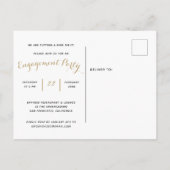 Einen Ring auf die vertiefte engagierte Partei set Einladungspostkarte (Rückseite)