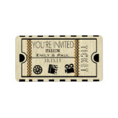 Einen Save the Date RickRack Trim einräumen Adressaufkleber (Vorne)