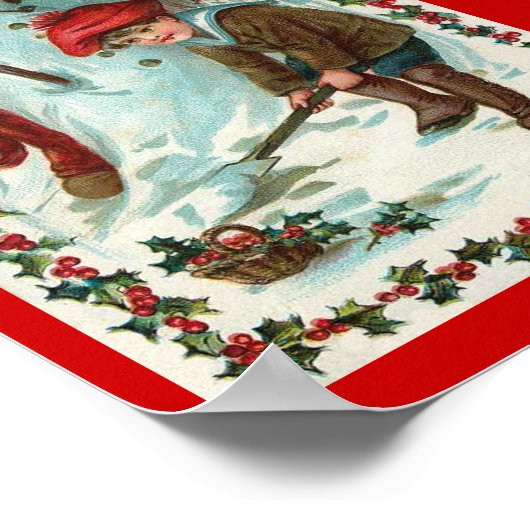 Einen Schneemann machen Poster (Ecke)