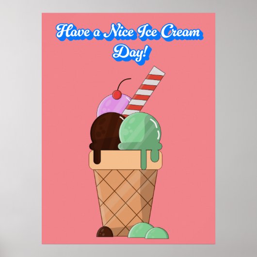 Einen schönen Eiscremetag! Poster (Vorne)