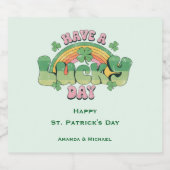 Einen schönen Retro St. Patrick's Day Bierflaschenetikett (Einzelnes Label)