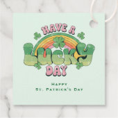 Einen schönen Retro St. Patrick's Day Geschenkanhänger (Rückseite)