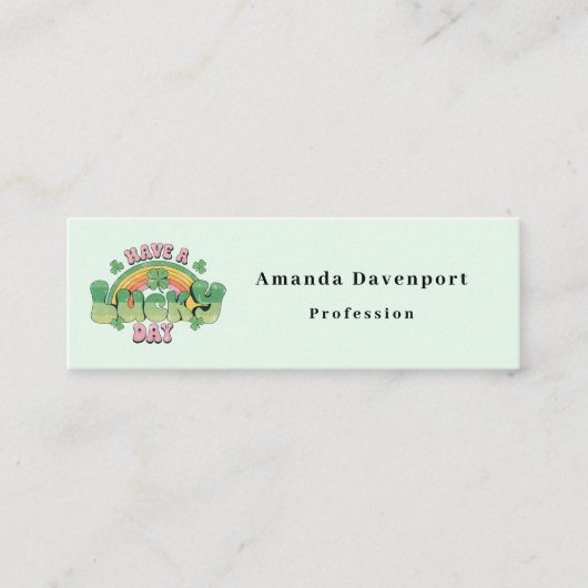 Einen schönen Retro St. Patrick's Day Mini Visitenkarte (Vorderseite)