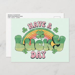 Einen schönen Retro St. Patrick's Day Postkarte