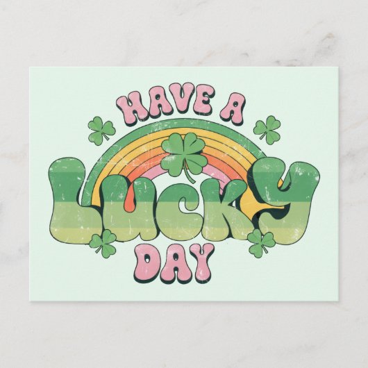 Einen schönen Retro St. Patrick's Day Postkarte (Vorderseite)