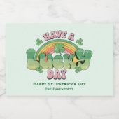 Einen schönen Retro St. Patrick's Day Schaumweinetikett (Einzelnes Label)