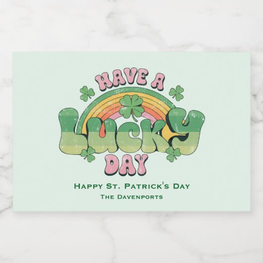 Einen schönen Retro St. Patrick's Day Schaumweinetikett (Einzelnes Label)