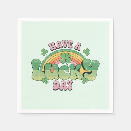 Einen schönen Retro St. Patrick's Day Serviette (Vorderseite)