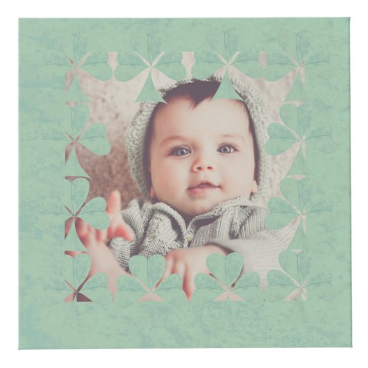 "Einen schönen St. Patrick's Day" Kleeblatt Frame Würfel (Rechts)