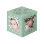 "Einen schönen St. Patrick's Day" Kleeblatt Frame Würfel (Rückseite Schrägansicht)