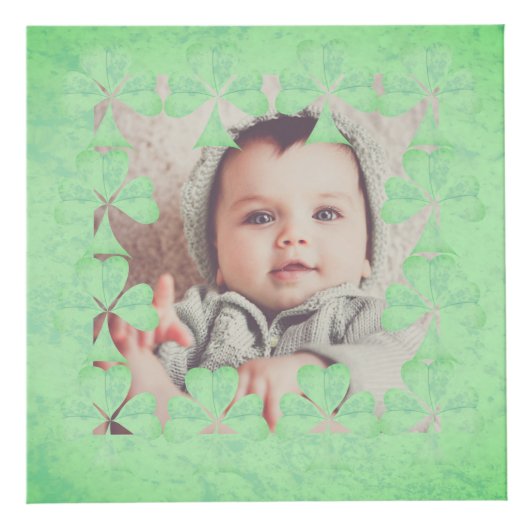 "Einen schönen St. Patrick's Day" Kleeblatt Frame Würfel (Rechts)