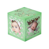 "Einen schönen St. Patrick's Day" Kleeblatt Frame Würfel (Rückseite Schrägansicht)