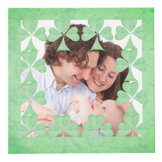 "Einen schönen St. Patrick's Day" Kleeblatt Frame Würfel (Vorderseite)