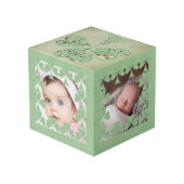 "Einen schönen St. Patrick's Day" Kleeblatt Frame Würfel (Rückseite Schrägansicht)