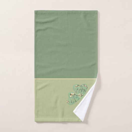 "Einen schönen St. Patrick's Day" Kleeblatt Handtu Badhandtuch Set (Handtuch)