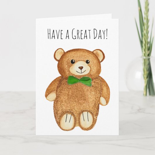"Einen schönen Tag!" Bärenumarmkarte Karte (Vorderseite)