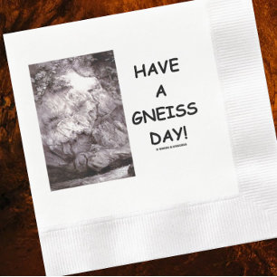 Einen schönen Tag! Geology Rock Geek Spaß Serviette