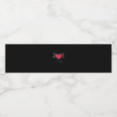 Einen schönen Tag! Skeletthandschuhe mit Herz-Klas Wasserflaschenetikett (Einzelnes Label)