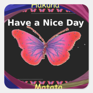 Einen schönen Tag und einen besseren Nachtschmette Quadratischer Aufkleber