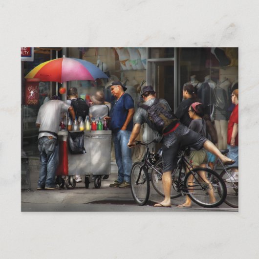 Einen Snowcone bekommen Postkarte (Vorderseite)