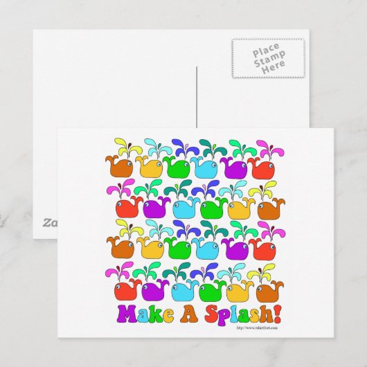Einen Splash machen Postkarte (Vorne/Hinten)