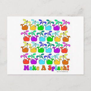 Einen Splash machen Postkarte