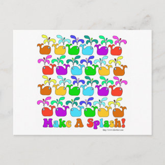 Einen Splash machen Postkarte